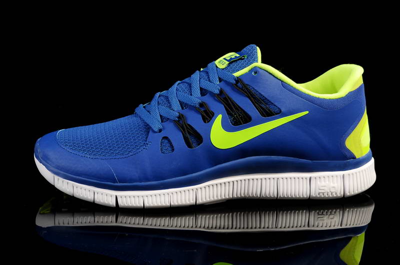 Nike Free Run 5.0 V2 Mens Running Shoes New Breathable Blue Olive Green (2)